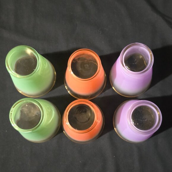 Vtg Blendo West Virginia Glass Specialty Pitcher Turquoise w 6x Flat Tumblers - Picture 8 of 8